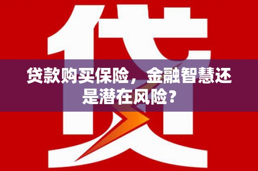 宜良贷款购买保险，金融智慧还是潜在风险？