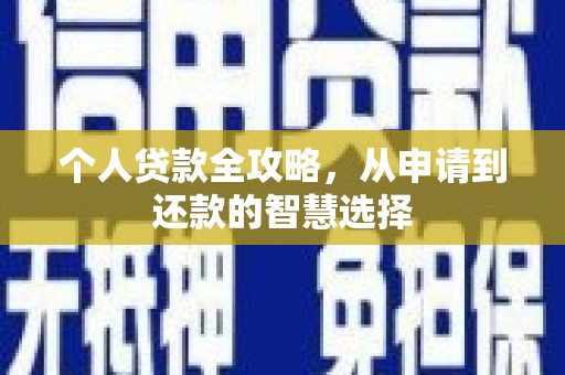 宜良个人贷款全攻略，从申请到还款的智慧选择