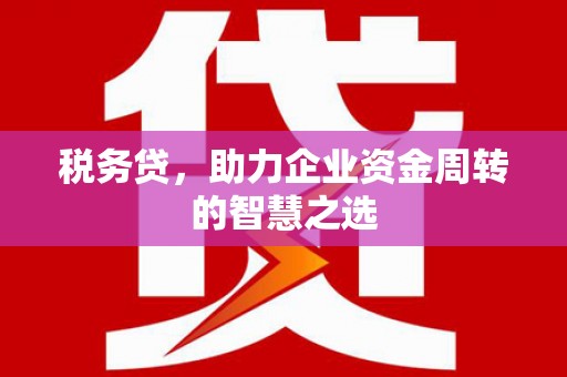 宜良税务贷，助力企业资金周转的智慧之选