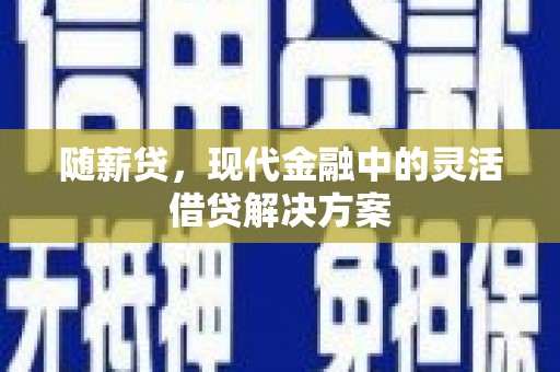 宜良随薪贷，现代金融中的灵活借贷解决方案
