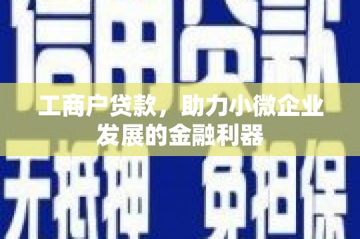 宜良工商户贷款，助力小微企业发展的金融利器