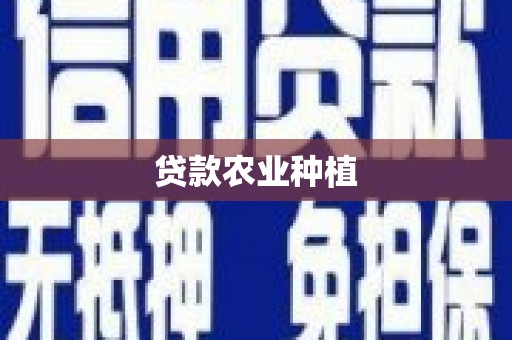 宜良贷款农业种植
