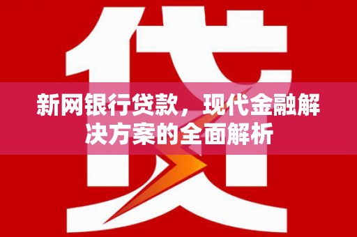 宜良新网银行贷款，现代金融解决方案的全面解析