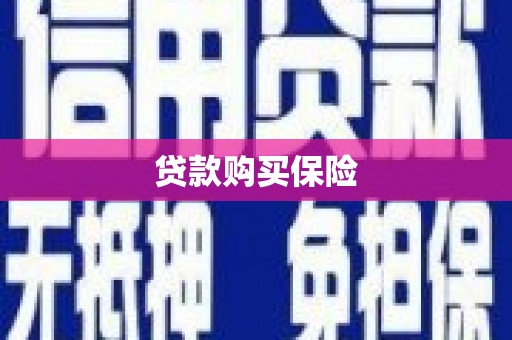 宜良贷款购买保险