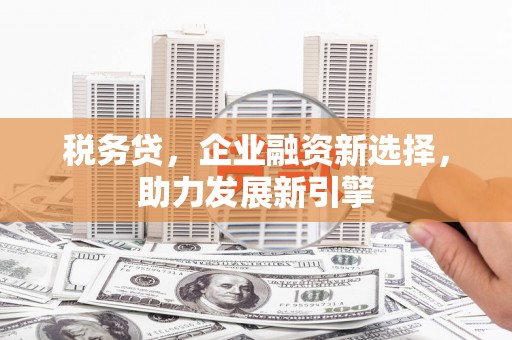 宜良税务贷，企业融资新选择，助力发展新引擎