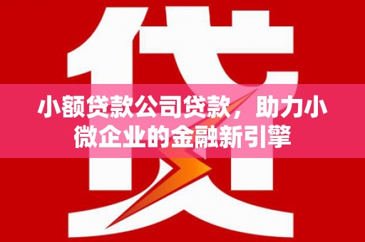 宜良小额贷款公司贷款，助力小微企业的金融新引擎