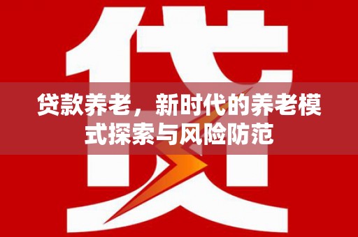 宜良贷款养老，新时代的养老模式探索与风险防范