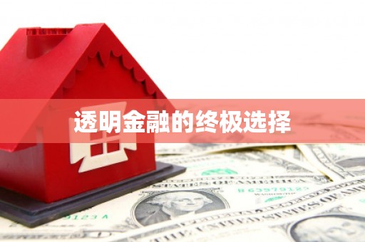 宜良透明金融的终极选择