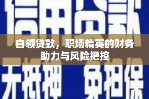 宜良白领贷款，职场精英的财务助力与风险把控